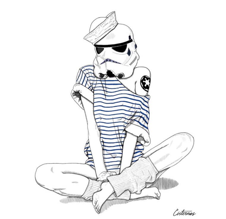 Illustration: Pin-Up Girls and Stormtroopers Cisternas_02 