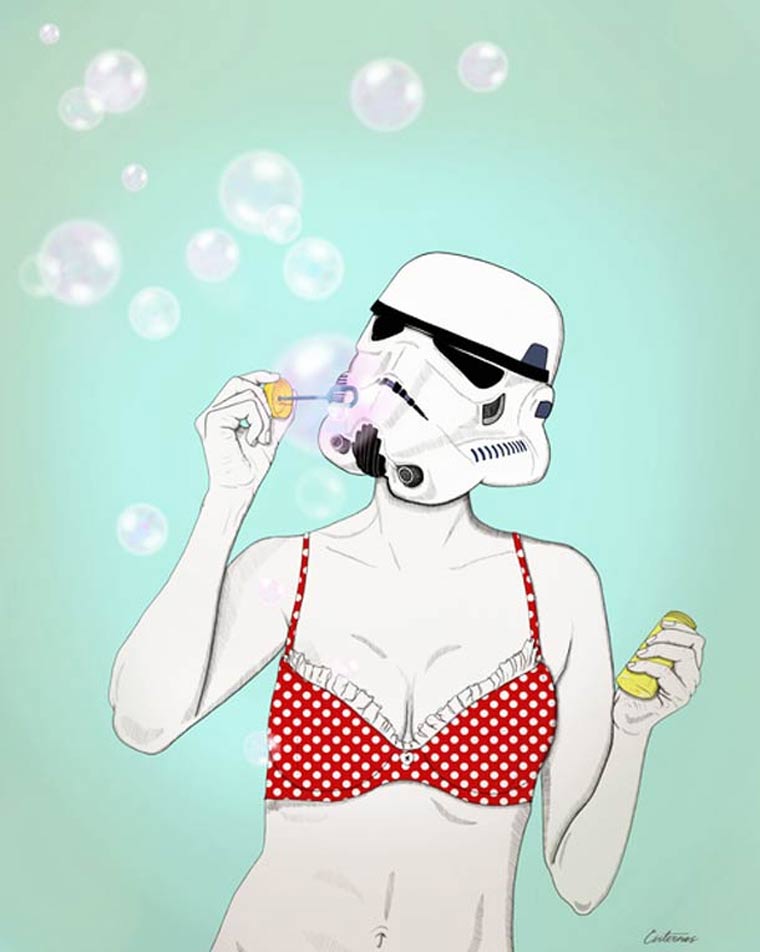 Illustration: Pin-Up Girls and Stormtroopers Cisternas_06 