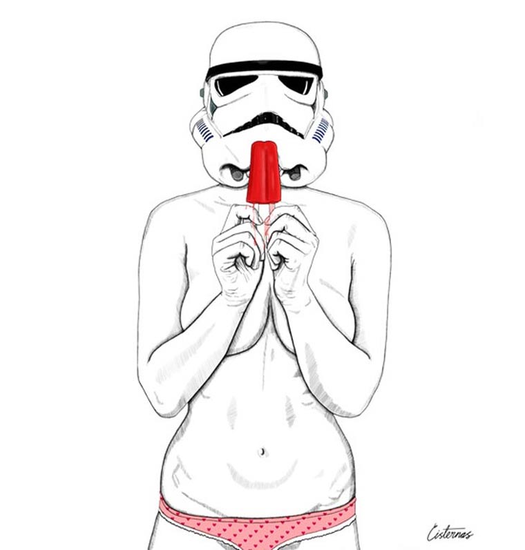 Illustration: Pin-Up Girls and Stormtroopers Cisternas_07 