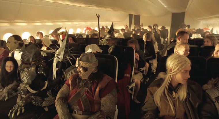 The Hobbit: Flug-Sicherheitshinweise bei Air New Zealand unexpected_Briefing 
