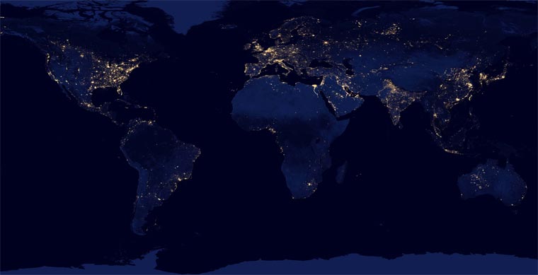 NASA: superdetaillierte Nachtbilder der Erde NASA_black_marble_01 