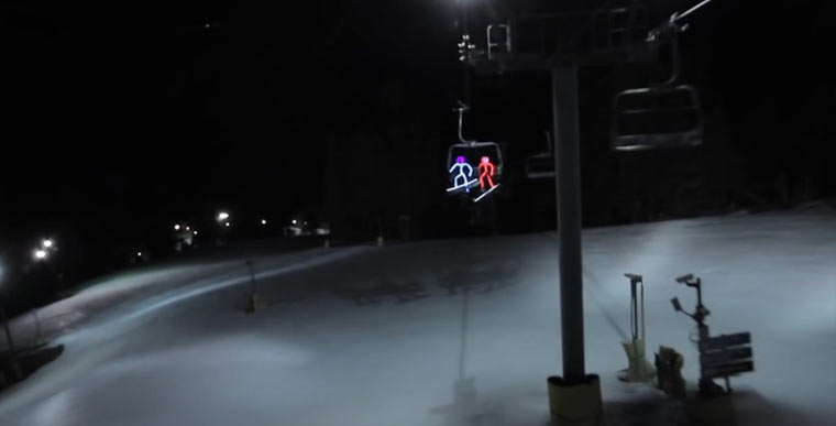 Strichmännchensnowboarder LED_Skier 