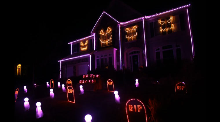 Hauslichtershow singt Blurred Lines blurredlinesdeko