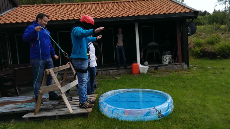Bräutigam denkt, er würde Bungee jumpen bungee-jump-bachelor