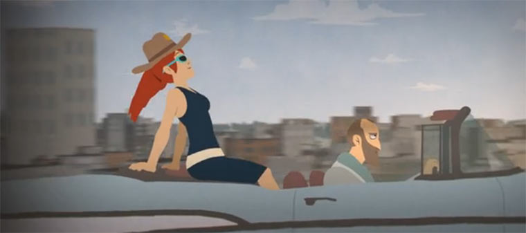 Illustration eines wechselnden Beifahrermonsters kalylivedub 