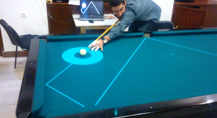 Projezierte Billardhilfe: PoolLiveAid poolliveaid 