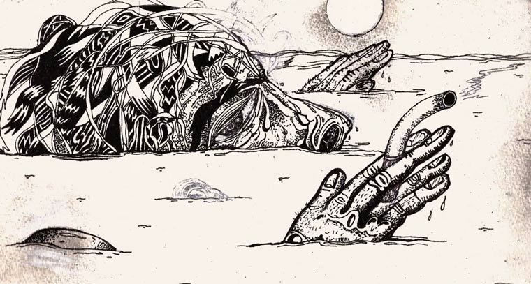 handgemachte Wirr-Warr-Illustrationsanimation the_deep_end 