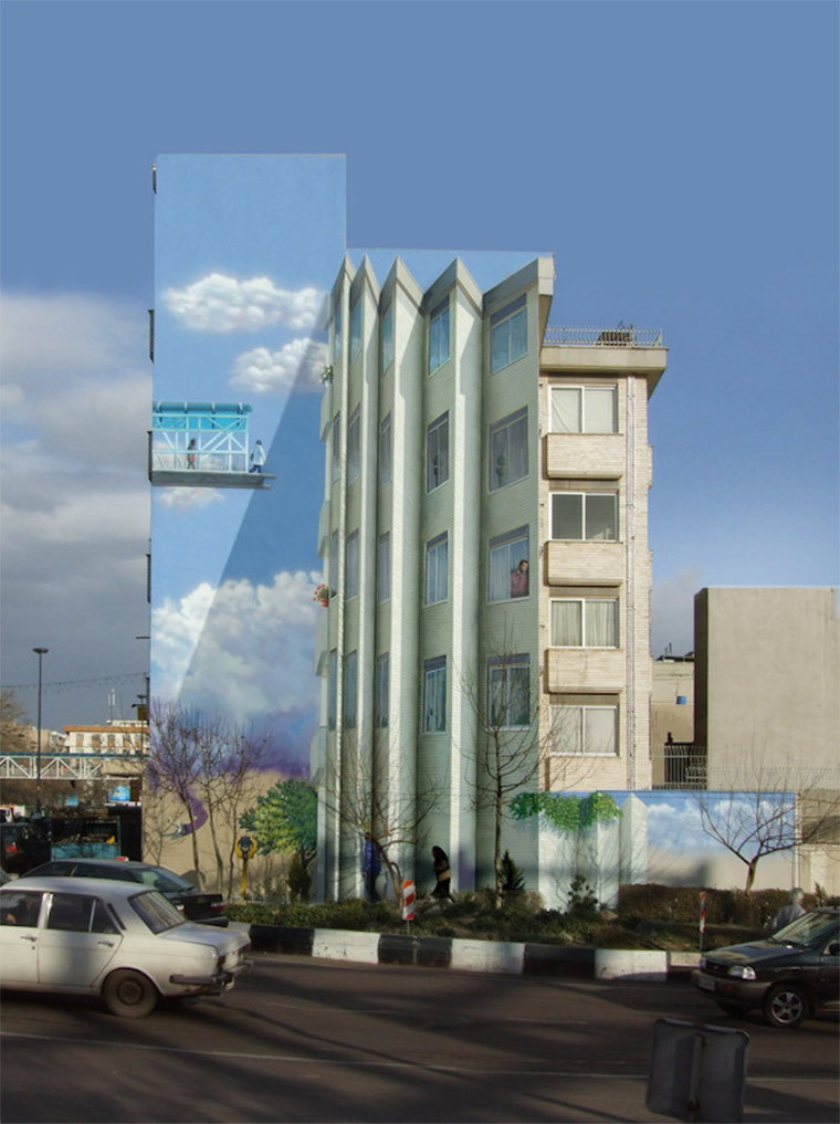 Perspektivische Murals in Teheran Blue_Sky_Painters_03 