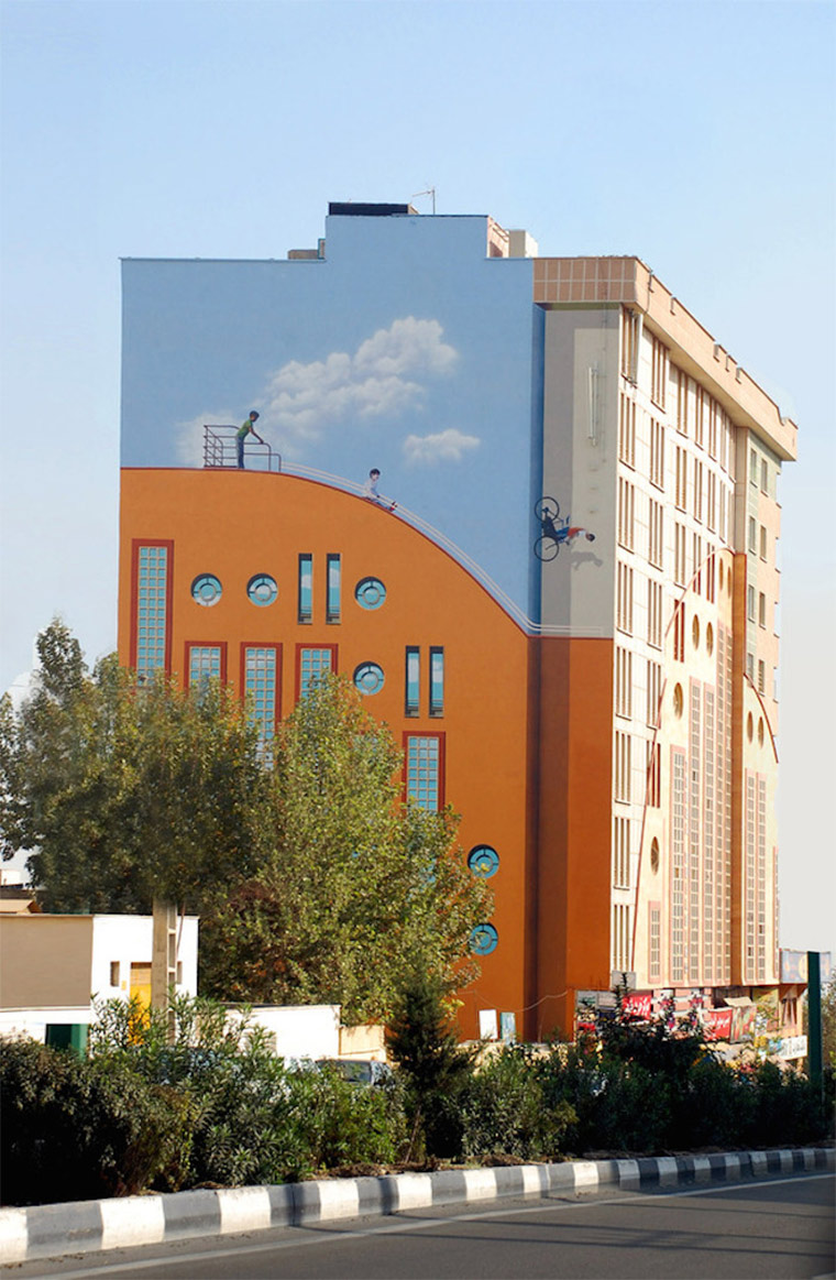 Perspektivische Murals in Teheran Blue_Sky_Painters_07 