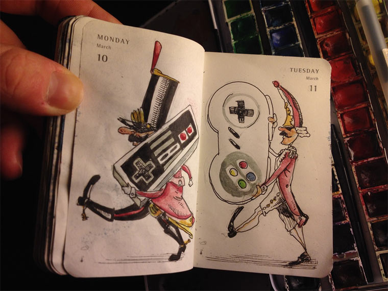 Animierter Streifzug durchs Notizbuch DRAWINGS 