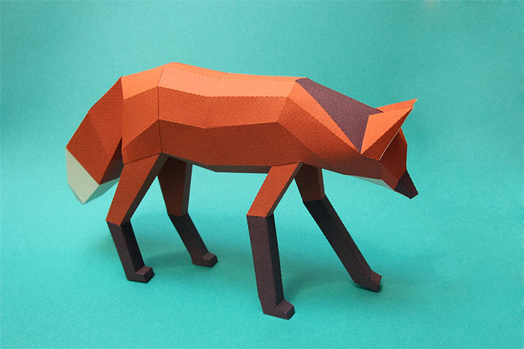 Polygon-Tiere aus Papier Mamiferos_02 