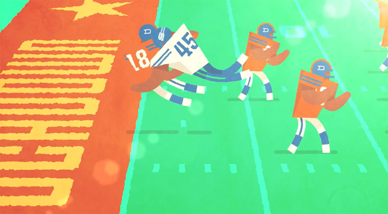 Toll animierter Ratgeber: alles über Football! aguidetonfl 