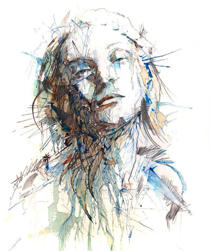 Portraits aus Wodka, Whisky, Tee & Tinte Carne_Griffiths_01 