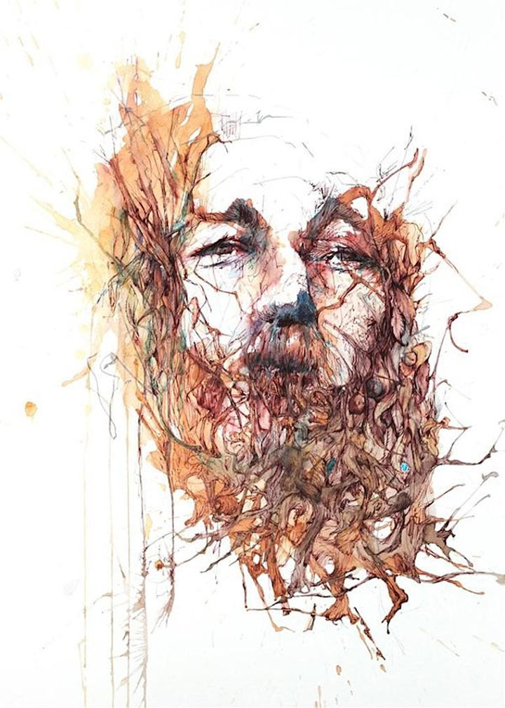 Portraits aus Wodka, Whisky, Tee & Tinte Carne_Griffiths_08 