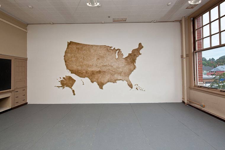 USA-Karte aus tausenden Streichhölzener - yeah, it burns. USA_unburnt_05 