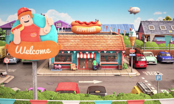 Lovely Animation: Happy Fast Food Happy_Food 