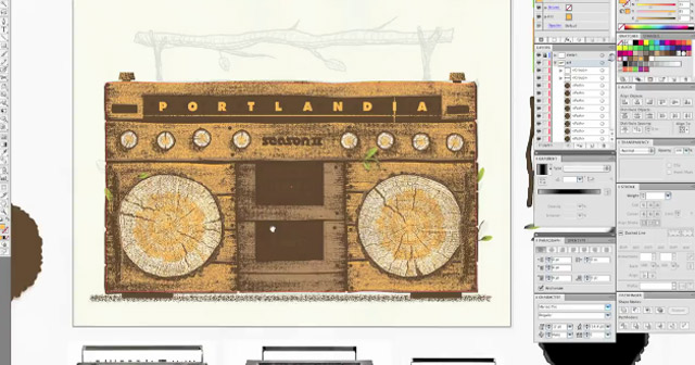 Illustration: Making of hölzerne Boombox DKNG_portlandia_03