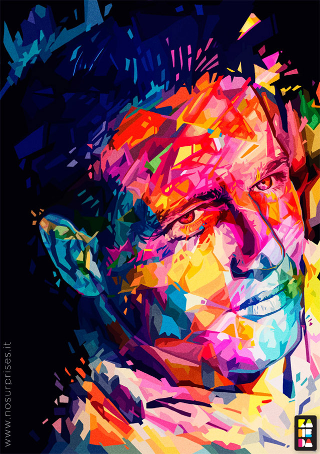 Knallbunte Vektor-Portraits: Alessandro Pautasso abstract_colors_06 