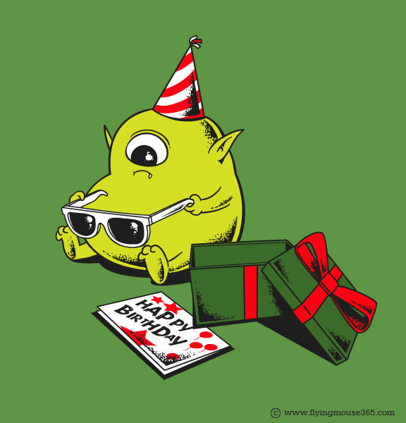 Humorvolle T-Shirt-Illustrationen: Flying Mouse flying_mouse_10 