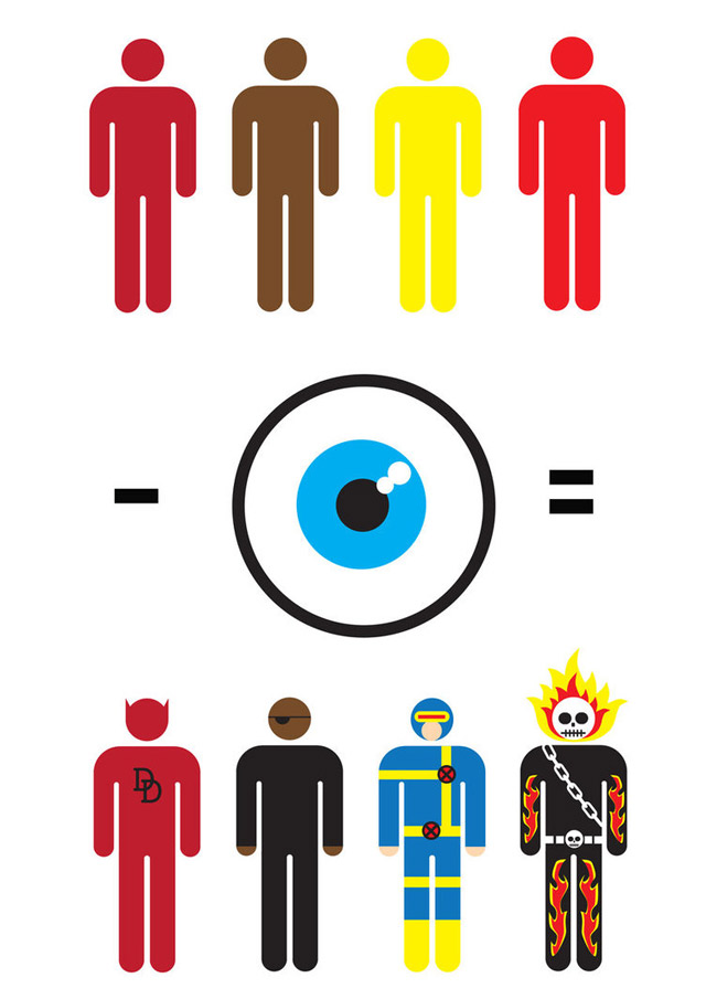 Illustration: Simplified movie heroes movie_maths_05 