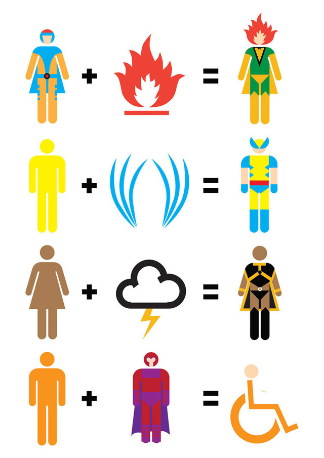 Illustration: Simplified movie heroes movie_maths_08 