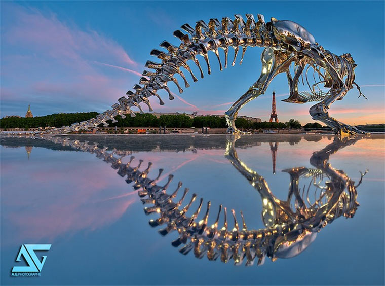 riesiges T-Rex-Skelett attackiert Paris giant-T-Rex_Paris_01 