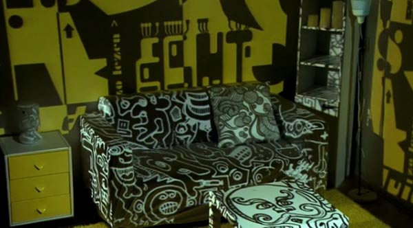 3D-Projektion eines kompletten Wohnzimmers 3D_Wohnzimmer_Mapping 