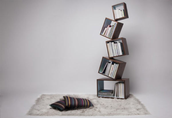 Das schwebend-gestapelte Bücherregal Equilibrium_bookcase_01 