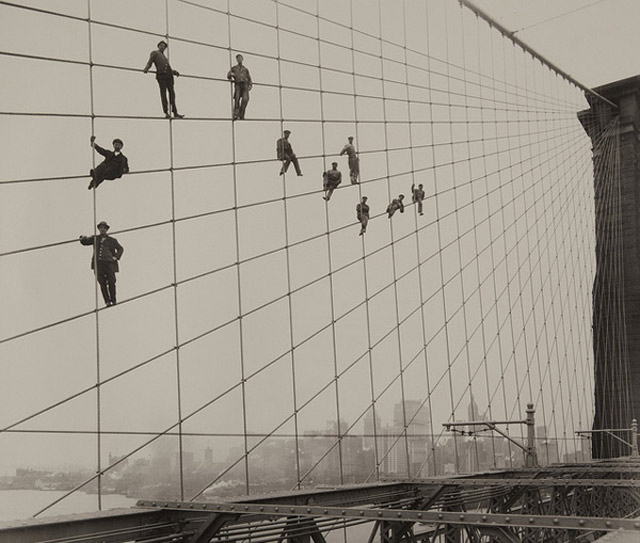 1914: Brooklyn Bridge erhält neuen Anstrich painting_brooklyn_bridge 