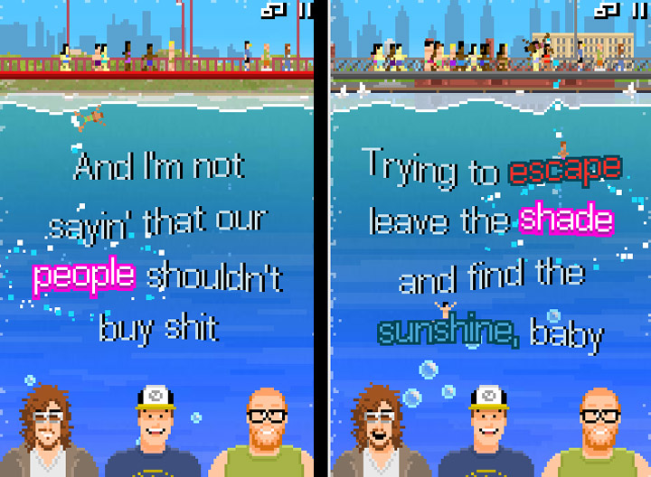 Interaktives 8-Bit-Musikvideospiel radicalsomething_escape