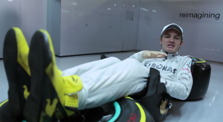 Nico Rosberg erklärt Sitzweise im Formel 1-Wagen rosberg_sitexplaining 