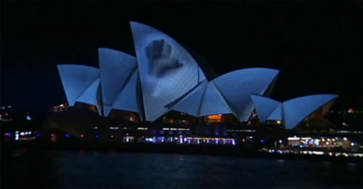 3D-Projektion auf dem Opernhaus in Sydney sydney_opera_house_projection 