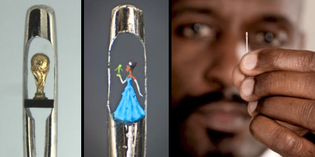 Nadelöhr-Skulpturen von Willard Wigan