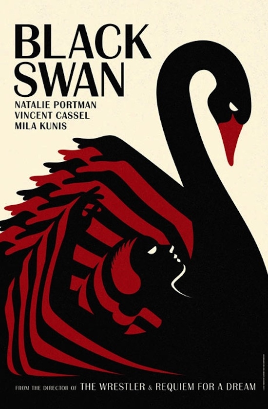 Retro-Inspired Black Swan Posters
