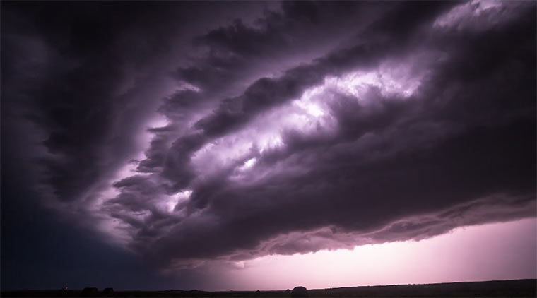 wunderschönes Unwetter-Timelapse