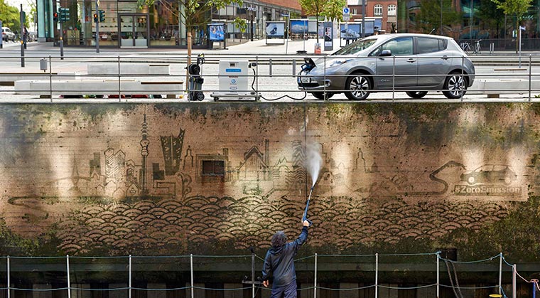 Reverse Graffiti by Nissan