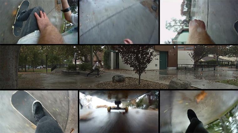 Skateboarden mit sechs Kameras Extremities 