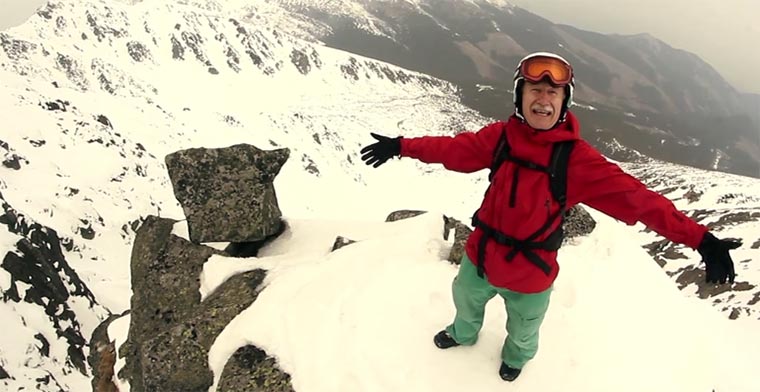 Der Snowboard-Rentner