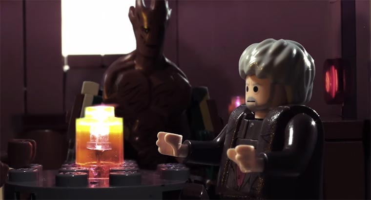 Groot, Hodor und Chewbacca reden miteinander Groot-Hodor-Chewbacca