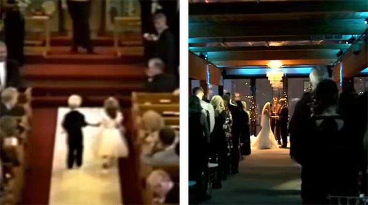 Blumenmädchen und Ringjunge heiraten sich 20 Jahre später married-20-years-later 