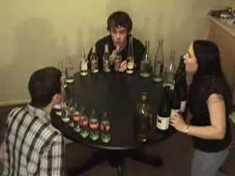 Tetris-Theme auf Flaschen