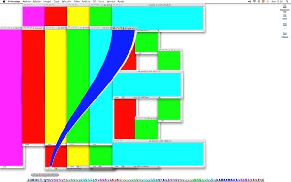 Alphabet in Photoshop-Fenstern