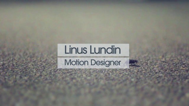 Motion Showreel: Linus Lundin