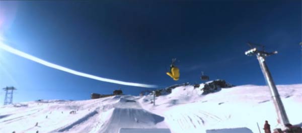 interaktive 360° Snowboard-Abfahrt