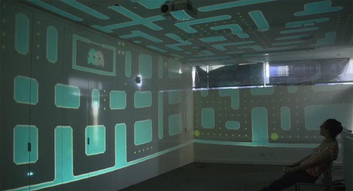 3D Pacman füllt kompletten Raum