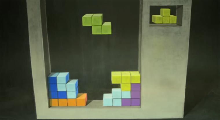 3D-Kreide-Tetris-Stopmotion