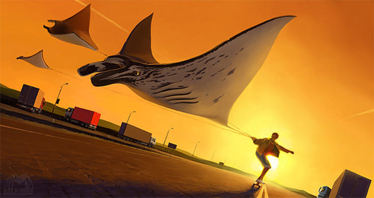 surreale Fantasiegemälde: Alex Andreev