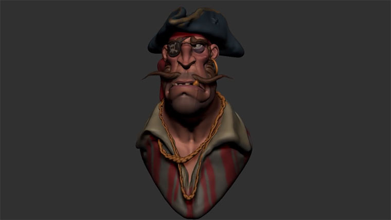 Modellierung eines 3D-Piraten