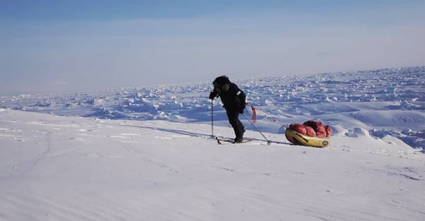 Rekord im zum Nordpol rennen