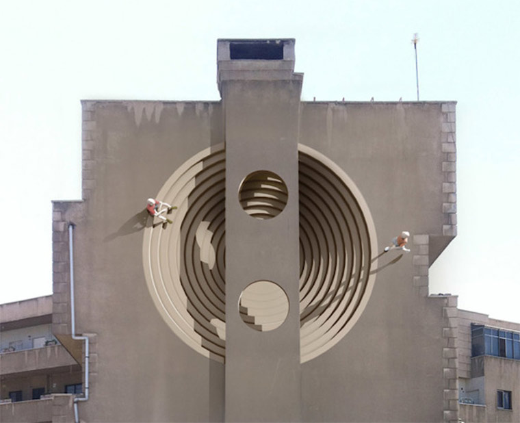 Perspektivische Murals in Teheran